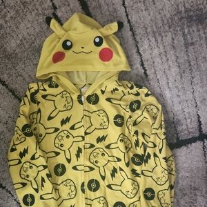 Yellow Pikachu Hooded Onesie